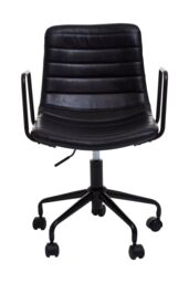 Orsina Comfortable Grey Home Office Chair, Ergonomic Work From Office Chair, Movable Ergonomic Chair For Bedroom in Black - thumbnail 2