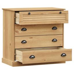 Berkfield Home Chest of Drawers VIGO 80x40x76 cm Solid Wood Pine in Brown - Size: 80 x 40 x 76 cm - thumbnail 5