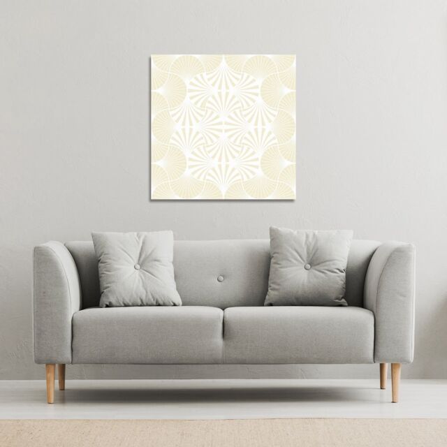 Benjamin Tate Design Golden Star Ornament (Canvas Print) / 114 x 114 x 4cm in Natural - Size: 114 x 114 x 4 cm - image 1
