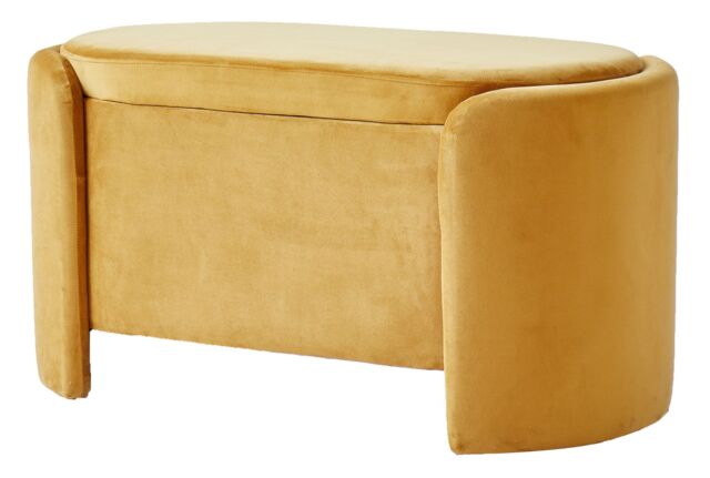 Nordlys Scandinavian Design Bench with Storage in Yellow - image 1