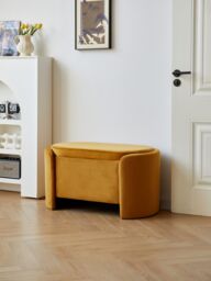Nordlys Scandinavian Design Bench with Storage in Yellow - thumbnail 2