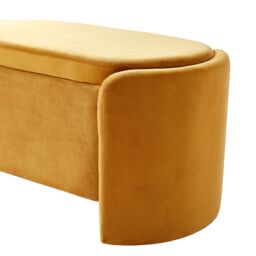 Nordlys Scandinavian Design Bench with Storage in Yellow - thumbnail 6