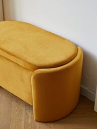 Nordlys Scandinavian Design Bench with Storage in Yellow - thumbnail 7