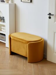 Nordlys Scandinavian Design Bench with Storage in Yellow - thumbnail 8