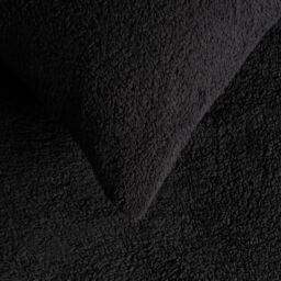 OHS 2 Pack Thermal Teddy Fleece Pillowcase Cover in Black - Size: Standard Pillow Case - thumbnail 4