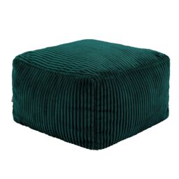 icon Amara Square Bean Bag Footstool, Corduroy in Teal - thumbnail 4