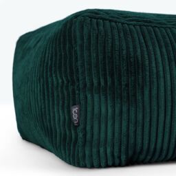 icon Amara Square Bean Bag Footstool, Corduroy in Teal - thumbnail 6