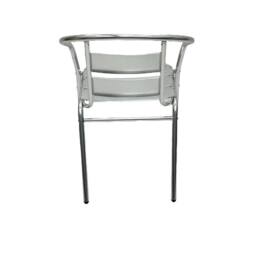 NESTLUNE Garden Bistro Set - 2 Aluminium Chairs & 1 Round in Silver - Size: 100 cm x 15 cm - thumbnail 6