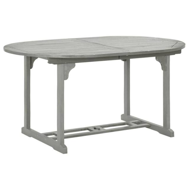Berkfield Home Garden Table Grey 200x100x75 cm Solid Acacia Wood - Size: 200 x 100 x 75 cm - image 1