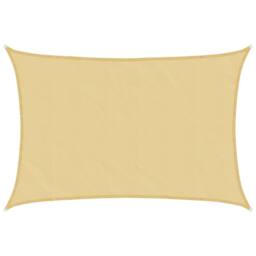 Berkfield Home Sun Shade Sail Sand 2.5x2 m 100% Polyester Oxford in Yellow - thumbnail 2