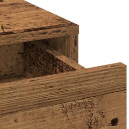 Berkfield Home 2 Piece Dressing Table Set with LED Old Wood Engineered Wood in Brown - thumbnail 7