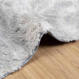 Berkfield Home Shaggy Rug High Pile NAVARRA Silver Grey 240x240 cm Polyester - Size: Medium - thumbnail 5