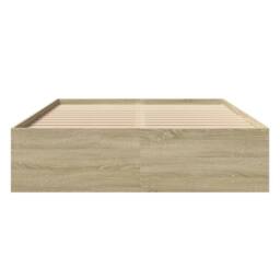 Berkfield Home Bed Frame without Mattress Sonoma Oak 120x200 cm Engineered Wood in Light Brown - Size: Small Double - thumbnail 5