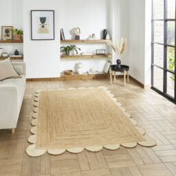 The Rug Shop UK Natural Handmade Border Modern Plain Jute Easy To Clean Rug - Size: 200 cm x 290 cm - thumbnail 1