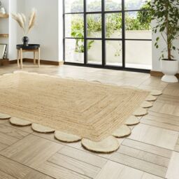 The Rug Shop UK Natural Handmade Border Modern Plain Jute Easy To Clean Rug - Size: 200 cm x 290 cm - thumbnail 2