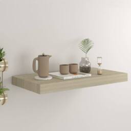 Berkfield Home Floating Wall Shelf Oak 50x23x3.8 cm MDF in Light Oak - thumbnail 2