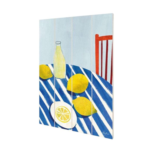 Henry Rivers Lemonade Wood Plaque in Light Blue