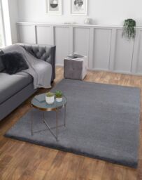 The Linen Consultancy TLC 5 Star Hotel Concept Tipped Luxury Faux Fur Grey Rug - Size: 80 cm x 150 cm - thumbnail 1