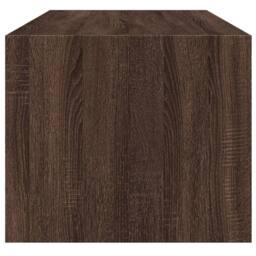 Berkfield Home Coffee Table with Glass Doors Brown Oak 102x50x42 cm - Size: 102 x 50 x 42 cm - thumbnail 7
