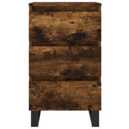 Berkfield Home Bedside Cabinets 2 pcs Smoked Oak 40x35x69 cm Engineered Wood in Brown - Size: 40 x 35 x 69 cm - thumbnail 5