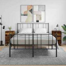 Berkfield Home Bedside Cabinets 2 pcs Smoked Oak 40x35x69 cm Engineered Wood in Brown - Size: 40 x 35 x 69 cm - thumbnail 2