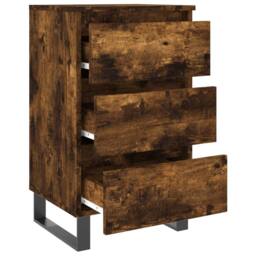 Berkfield Home Bedside Cabinets 2 pcs Smoked Oak 40x35x69 cm Engineered Wood in Brown - Size: 40 x 35 x 69 cm - thumbnail 6