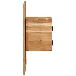 Berkfield Home Stable Bedside Cabinet 60x32x80 cm Solid Wood Acacia in Brown - Size: 60 x 32 x 80 cm - thumbnail 4