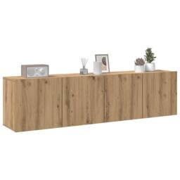 Berkfield Home TV Cabinets Wall-mounted 2 pcs Artisian Oak 80x30x41 cm in Brown - Size: 80 x 30 x 41 cm - thumbnail 3