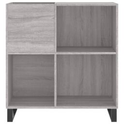 Berkfield Home Record Cabinet Grey Sonoma 84.5x38x89 cm Engineered Wood - thumbnail 4