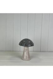 KDMD Grey Charming Ceramic Mushroom - thumbnail 1