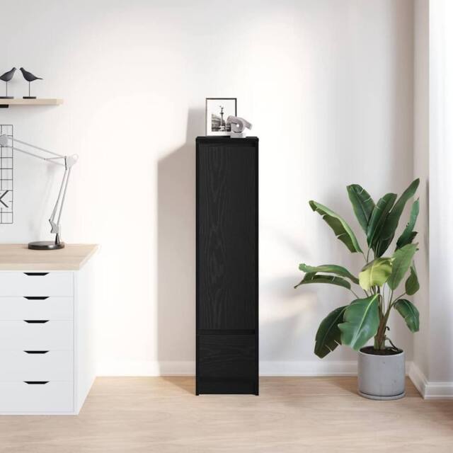 Berkfield Home Highboard Black Oak 29.5x34x119.5 cm Engineered Wood - image 1