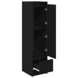 Berkfield Home Highboard Black Oak 29.5x34x119.5 cm Engineered Wood - thumbnail 5
