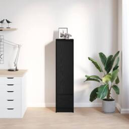 Berkfield Home Highboard Black Oak 29.5x34x119.5 cm Engineered Wood - thumbnail 1