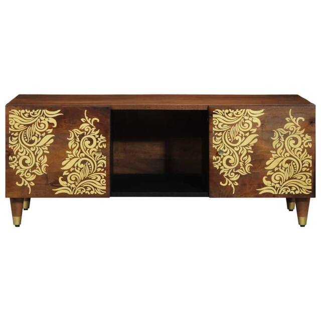 Berkfield Home Elegant Coffee Table 100x54x40 cm Solid Wood Mango in Brown - Size: 100 x 54 x 40 cm - image 1