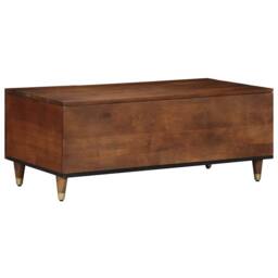 Berkfield Home Elegant Coffee Table 100x54x40 cm Solid Wood Mango in Brown - Size: 100 x 54 x 40 cm - thumbnail 5