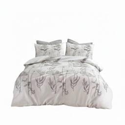 Snug City Dandelion Floral Botanical Bedding Duvet Cover & Pillowcase Set in White - Size: Single - thumbnail 3
