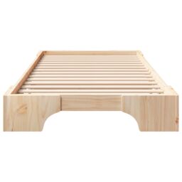 Berkfield Home Floor Bed Frame with Storage Brown 100 x 220 cm Wood - thumbnail 6