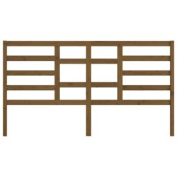 Berkfield Home Bed Headboard Honey Brown 206x4x104 cm Solid Wood Pine - Size: 206 x 4 x 104 cm - thumbnail 4