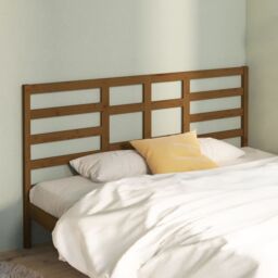 Berkfield Home Bed Headboard Honey Brown 206x4x104 cm Solid Wood Pine - Size: 206 x 4 x 104 cm - thumbnail 1