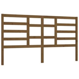Berkfield Home Bed Headboard Honey Brown 206x4x104 cm Solid Wood Pine - Size: 206 x 4 x 104 cm - thumbnail 2