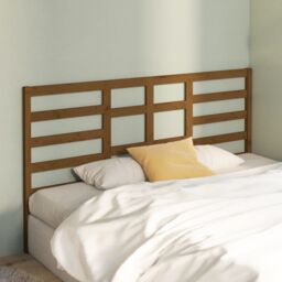 Berkfield Home Bed Headboard Honey Brown 206x4x104 cm Solid Wood Pine - Size: 206 x 4 x 104 cm - thumbnail 3