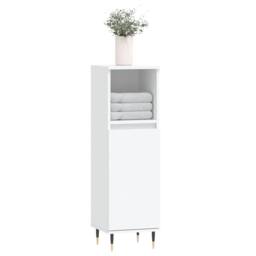 Berkfield Home Durable Bathroom Cabinet White 30x30x100 cm Engineered Wood - Size: 30 x 30 x 100 cm