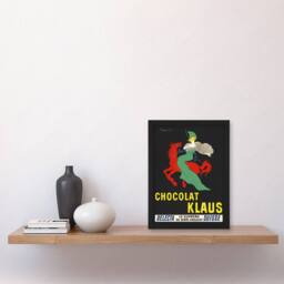 Artery8 Leonetto Cappiello Framed Wall Art Klaus Chocolate Vintage Advert in Black - Size: A4 - thumbnail 2