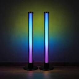 Emitto 2x RGB LED Light Bars Game Ambient Lamps Color Changing Music Timer in Black - thumbnail 2