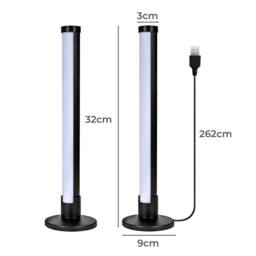 Emitto 2x RGB LED Light Bars Game Ambient Lamps Color Changing Music Timer in Black - thumbnail 4