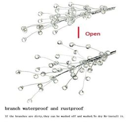 Garwarm Dandelion Chandelier Firework Lamp LED Crystal Pendant Lighting Ceiling Light in Metallic Silver - thumbnail 6