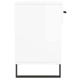 Berkfield Home Shoe Bench High Gloss White 102x35x55 cm Engineered Wood - Size: 102 x 35 x 55 cm - thumbnail 7