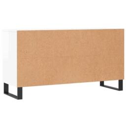 Berkfield Home Shoe Bench High Gloss White 102x35x55 cm Engineered Wood - Size: 102 x 35 x 55 cm - thumbnail 8