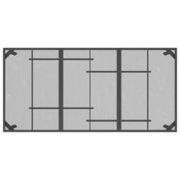 Berkfield Home Garden Table Anthracite 165x80x72 cm Steel Mesh in Black - Size: 165 x 80 x 72 cm - thumbnail 5