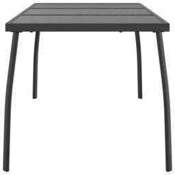 Berkfield Home Garden Table Anthracite 165x80x72 cm Steel Mesh in Black - Size: 165 x 80 x 72 cm - thumbnail 4